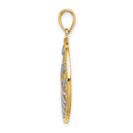 Carregar imagem no visualizador da galeria, 14k Yellow Gold Rhodium Sunset Water Seagulls Beach Ocean Sea Pendant Charm
