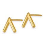 Lade das Bild in den Galerie-Viewer, 14k Yellow Gold Geo Geometric Style Stud Post Earrings

