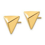 Kép betöltése a galériamegjelenítőbe: 14k Yellow Gold Triangle Geometric Style Stud Post Earrings
