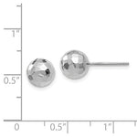 Afbeelding in Gallery-weergave laden, 14k White Gold 8mm Diamond Cut Faceted Ball Stud Post Earrings
