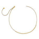 画像をギャラリービューアに読み込む, 14k Yellow Gold Diamond Cut Adjustable Choker Collar Necklace
