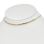 將圖片載入圖庫檢視器 14k Yellow Gold Diamond Cut Adjustable Choker Collar Necklace
