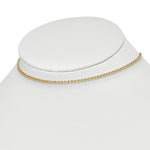 Charger l&#39;image dans la galerie, 14k Yellow Gold Diamond Cut Beaded Adjustable Choker Collar Necklace
