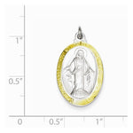 Cargar imagen en el visor de la galería, Sterling Silver Vermeil Blessed Virgin Mary Miraculous Medal Pendant Charm
