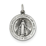 Загрузить изображение в средство просмотра галереи, Sterling Silver Blessed Virgin Mary Miraculous Medal Round Pendant Charm
