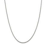 Kép betöltése a galériamegjelenítőbe: Sterling Silver 1.75mm Rhodium Plated Diamond Cut Rope Necklace Pendant Chain
