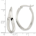 Ladda upp bild till gallerivisning, Sterling Silver Twisted Hoop Earrings 27mm x 20mm
