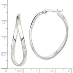 Φόρτωση εικόνας στο εργαλείο προβολής Συλλογής, Sterling Silver Twisted Hoop Earrings 40mm x 30mm
