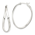 Charger l&#39;image dans la galerie, Sterling Silver Twisted Hoop Earrings 40mm x 30mm

