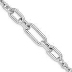 將圖片載入圖庫檢視器 Sterling Silver 11mm Fancy Link Bracelet Modern Contemporary
