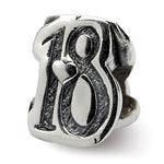 Lade das Bild in den Galerie-Viewer, Authentic Reflections Sterling Silver Number 18 Eighteen Bead Charm
