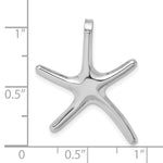 Afbeelding in Gallery-weergave laden, 14k White Gold Starfish Chain Slide Pendant Charm
