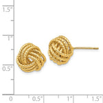 將圖片載入圖庫檢視器 14k Yellow Gold Love Knot Stud Post Earrings
