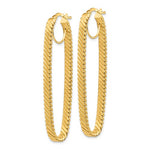 Load image into Gallery viewer, 14k Yellow Gold 51mm x 17mm x 4mm Oval Cascade Hoop Earrings
