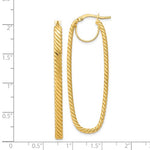 Charger l&#39;image dans la galerie, 14k Yellow Gold 51mm x 17mm x 4mm Oval Cascade Hoop Earrings
