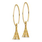 Carica l&#39;immagine nel visualizzatore di Gallery, 14k Yellow Gold Eiffel Tower Paris France Dangle Earrings

