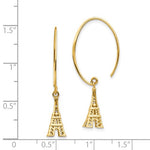 画像をギャラリービューアに読み込む, 14k Yellow Gold Eiffel Tower Paris France Dangle Earrings

