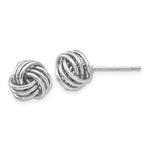 Afbeelding in Gallery-weergave laden, 14k White Gold Small Love Knot Stud Post Earrings
