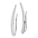 Carica l&#39;immagine nel visualizzatore di Gallery, 14k White Gold Fancy Diamond Cut Ear Climber Earrings
