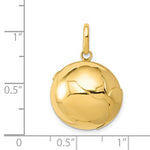 Ladda upp bild till gallerivisning, 14k Yellow Gold Globe World Travel 3D Pendant Charm
