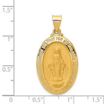 Φόρτωση εικόνας στο εργαλείο προβολής Συλλογής, 14k Yellow Gold Blessed Virgin Mary Miraculous Hollow Pendant Charm
