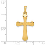 Φόρτωση εικόνας στο εργαλείο προβολής Συλλογής, 14k Yellow Gold Latin Cross Pendant Charm

