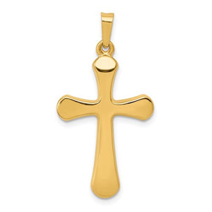 14k Yellow Gold Latin Cross Pendant Charm