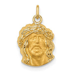 Carregar imagem no visualizador da galeria, 14k Yellow Gold Jesus Christ Face Head Small Pendant Charm
