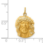 画像をギャラリービューアに読み込む, 14k Yellow Gold Jesus Christ Face Head Pendant Charm
