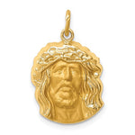 Carica l&#39;immagine nel visualizzatore di Gallery, 14k Yellow Gold Jesus Christ Face Head Pendant Charm
