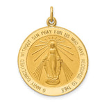 將圖片載入圖庫檢視器 14k Yellow Gold Blessed Virgin Mary Miraculous Round Pendant Charm
