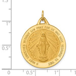 Загрузить изображение в средство просмотра галереи, 14k Yellow Gold Blessed Virgin Mary Miraculous Round Pendant Charm
