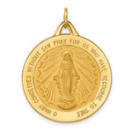 Załaduj obraz do przeglądarki galerii, 14k Yellow Gold Blessed Virgin Mary Miraculous Round Pendant Charm
