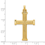 Kép betöltése a galériamegjelenítőbe: 14k Yellow Gold Cross Large Pendant Charm
