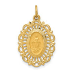이미지를 갤러리 뷰어에 로드 , 14k Yellow Gold Blessed Virgin Mary Miraculous Medal Oval Pendant Charm
