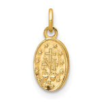 이미지를 갤러리 뷰어에 로드 , 14k Yellow Gold Blessed Virgin Mary Miraculous Medal Oval Extra Small Pendant Charm
