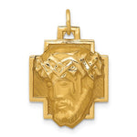 Kép betöltése a galériamegjelenítőbe: 14k Yellow Gold Jesus Face Head Hollow Pendant Charm
