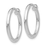 Afbeelding in Gallery-weergave laden, 14k White Gold Non Pierced Clip On Round Hoop Earrings 19mm x 2mm
