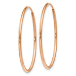 Charger l&#39;image dans la galerie, 14k Rose Gold Classic Endless Round Hoop Earrings 29mm x 1.25mm
