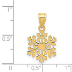 이미지를 갤러리 뷰어에 로드 , 14k Yellow Gold Laser Cut Snowflake Pendant Charm
