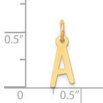 Carregar imagem no visualizador da galeria, 14K Yellow Gold Uppercase Initial Letter A Block Alphabet Small Pendant Charm
