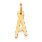 Lade das Bild in den Galerie-Viewer, 14K Yellow Gold Uppercase Initial Letter A Block Alphabet Small Pendant Charm
